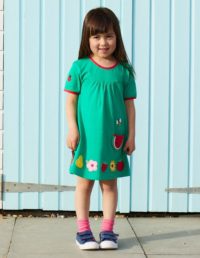 Organic Fruit Flower Applique T-Shirt Dress - 5-6y / 116cm
